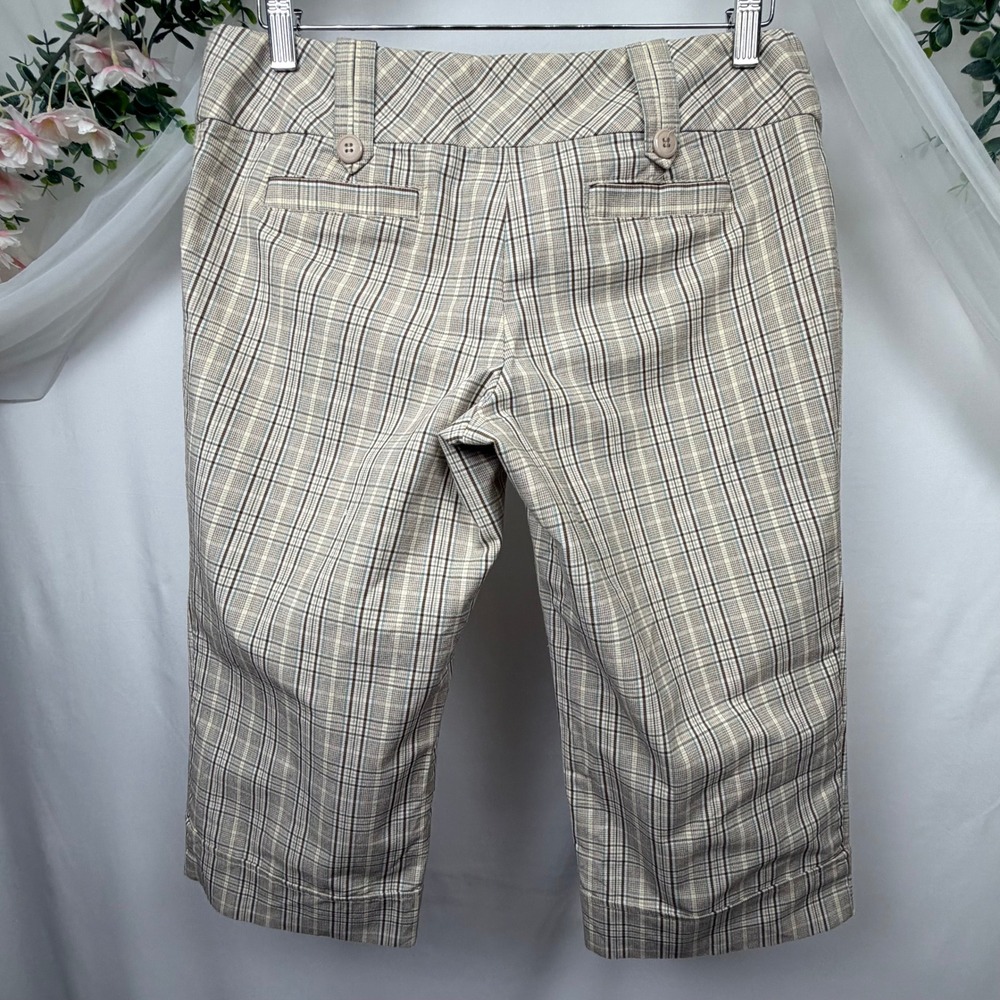 Joe Benbasset Tan Plaid Capri Pants Size 9 Cropped Trousers 2754320 - Picture 2 of 7